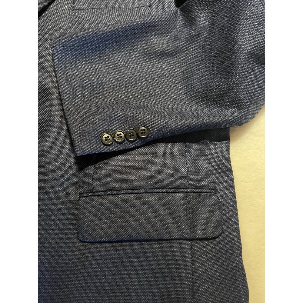 Jos A Bank Traveler 48L Tailored Fit Starlight Blue Hopsack Blazer Sport Coat - Picture 10 of 15